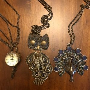 Long Bronze Necklace Bundle